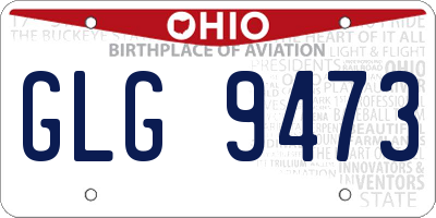 OH license plate GLG9473