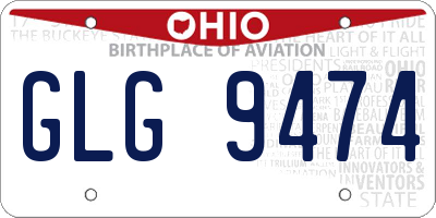 OH license plate GLG9474