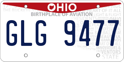 OH license plate GLG9477