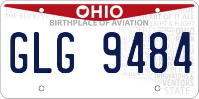 OH license plate GLG9484