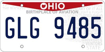 OH license plate GLG9485