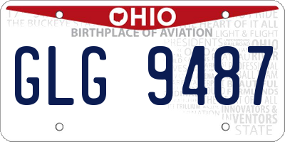 OH license plate GLG9487