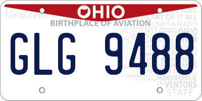 OH license plate GLG9488