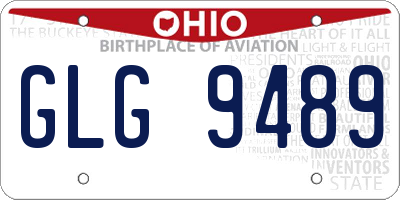 OH license plate GLG9489