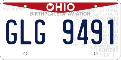 OH license plate GLG9491