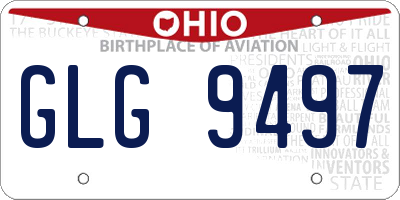 OH license plate GLG9497