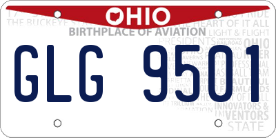OH license plate GLG9501