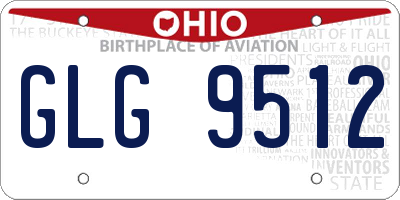 OH license plate GLG9512