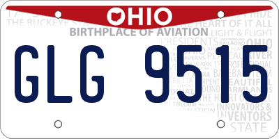 OH license plate GLG9515