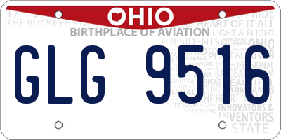 OH license plate GLG9516