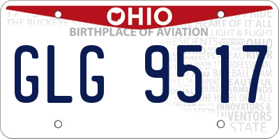 OH license plate GLG9517