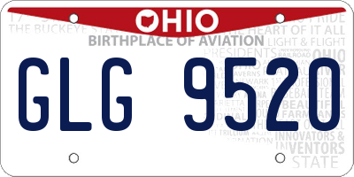 OH license plate GLG9520