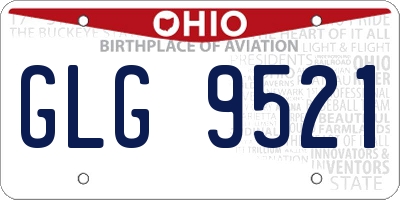 OH license plate GLG9521