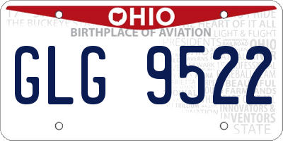 OH license plate GLG9522