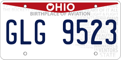 OH license plate GLG9523
