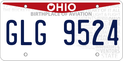 OH license plate GLG9524