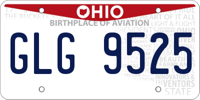 OH license plate GLG9525