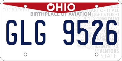OH license plate GLG9526
