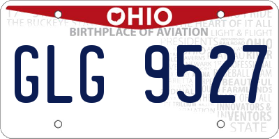 OH license plate GLG9527
