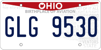 OH license plate GLG9530
