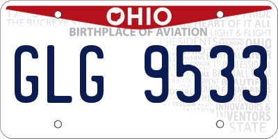 OH license plate GLG9533