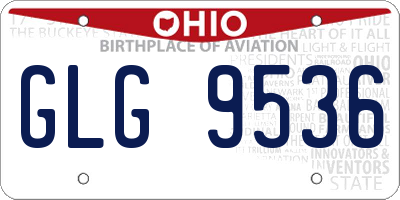 OH license plate GLG9536