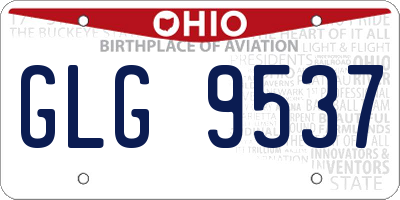 OH license plate GLG9537
