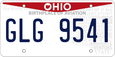 OH license plate GLG9541