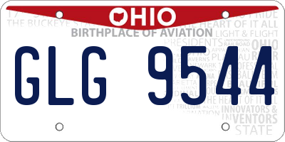 OH license plate GLG9544
