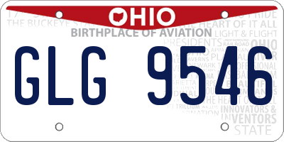 OH license plate GLG9546