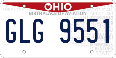 OH license plate GLG9551