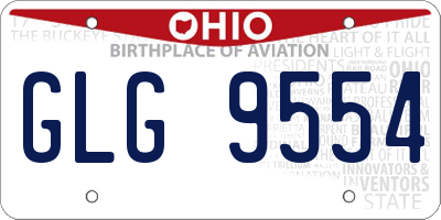 OH license plate GLG9554