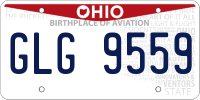 OH license plate GLG9559
