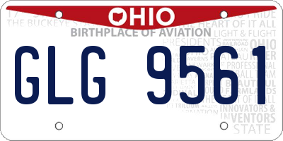 OH license plate GLG9561