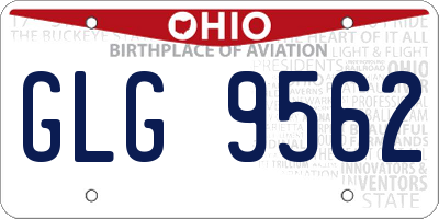 OH license plate GLG9562