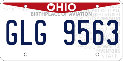 OH license plate GLG9563