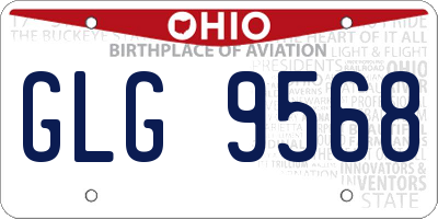OH license plate GLG9568
