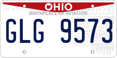 OH license plate GLG9573
