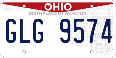 OH license plate GLG9574