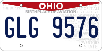 OH license plate GLG9576