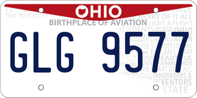 OH license plate GLG9577
