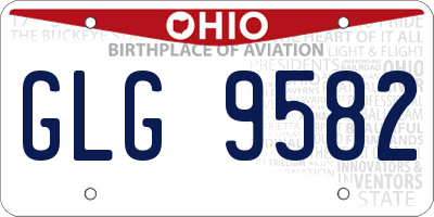 OH license plate GLG9582