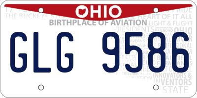 OH license plate GLG9586