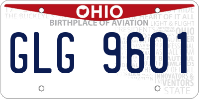 OH license plate GLG9601