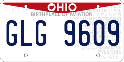 OH license plate GLG9609