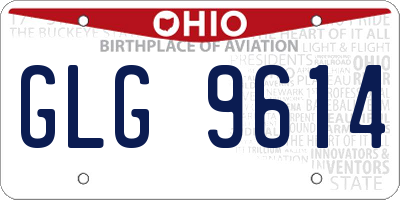 OH license plate GLG9614