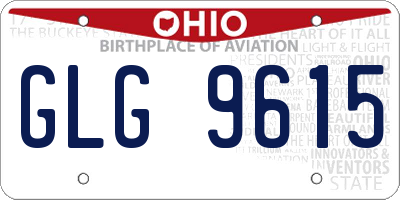 OH license plate GLG9615