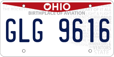 OH license plate GLG9616