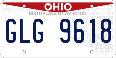 OH license plate GLG9618