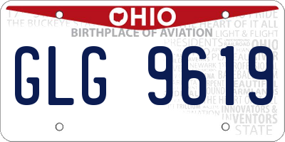 OH license plate GLG9619